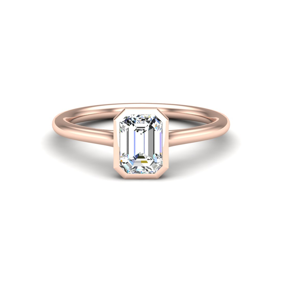 Emery Bezel Solitaire engagement Ring